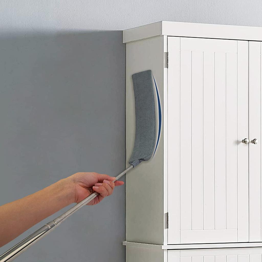 Outil De Nettoyage Pour Plinthes Avec Poignée Longue Extensible - Mop Murale Rotative 360° En Microfibre
