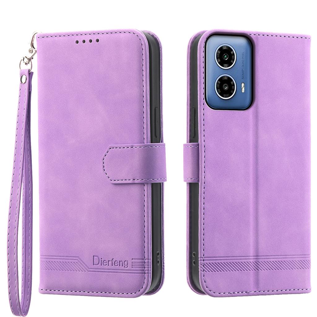 DIERFENG DF-03 for Motorola Moto G45 5G/G34 5G Case Wallet PU Leather Phone Cover