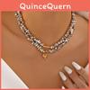 Ensemble Collier et Bracelets Pendentif Cœur Géométrique pour Femmes