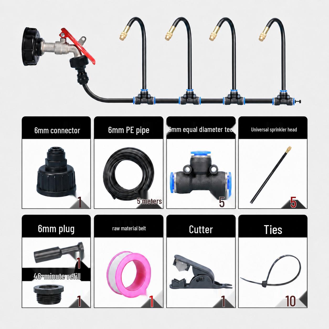Universal Adjustable Sprinkler: Automatic Watering & Cooling Device with Atomizing Irrigation