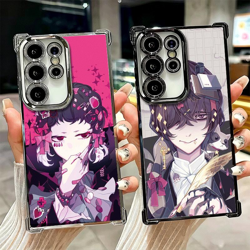Cartoon Bungo Stray Dogs Soft Phone Case For Samsung Galaxy S26 Ultra S25 Edge S24 FE S23 Plus S22 S21 + S20 Plating Anti-Fall F