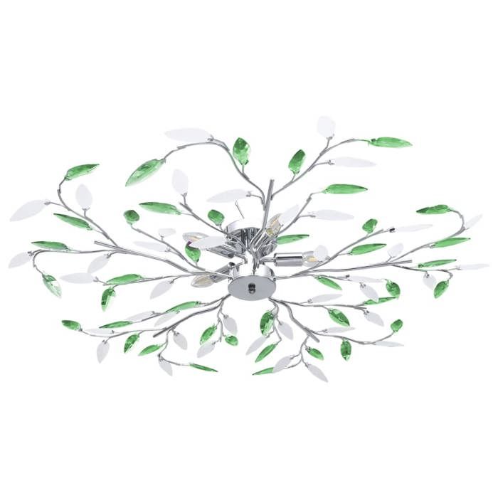 VidaXL Plafonnier à Bras en Cristal Acrylique Lustre Lampe Suspendue Luminaire Eclairage d'Intérieur Salon Chambre à Coucher 289241