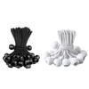 50Pcs Tarpaulin String Cords with Balls Portable Waterproof Tie Down Straps Tarpaulin Tensioner