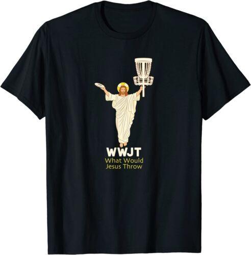 NEW LIMITED What Would Jesus Throw Disc Golf Frisbee Funny T-Shirt S