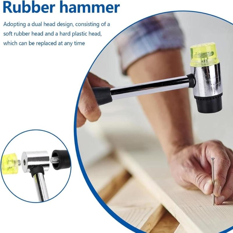 6 In 1 Window Glass Installation Tool Set With 16 Function Steel Scrapers And Rubber Hammer For Sealing Strips Pressing