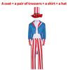 The Purge Cosplay Costume Uncle Sam Independence Day Performance Wear For Halloween Party