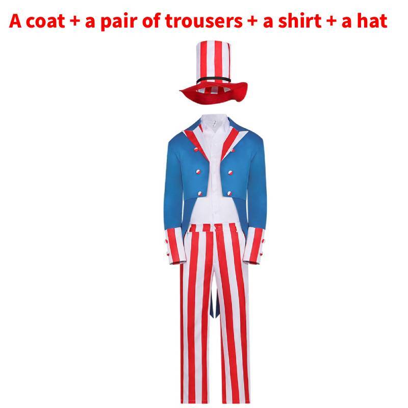 The Purge Cosplay Costume Uncle Sam Independence Day Performance Wear For Halloween Party