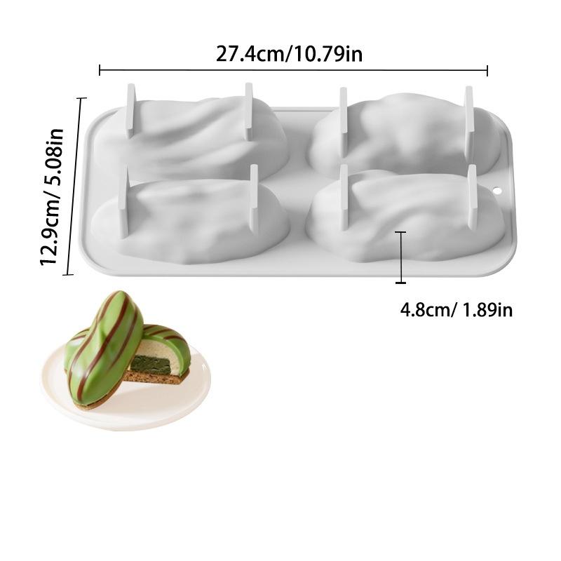 

Силиконовая форма для шоколада с дизайном фисташек, 4 ячейки, пищевой силикон, форма для муссового торта, кухонная посуда для выпечки, инструменты для выпечки десертов на вечеринку белый