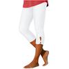 Women's Fashionable Color Bottom Cropped Pants With Hollowed Out Petals And Tight Elastic Imitation Denim Casual Pants