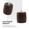 Solar Wine Barrel Candle Light Flameless Outdoor Garden Decoration Mini Waterproof Solar Candle Lamp Terrace Halloween Decor