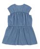 Deliscent Denim Shirred Ribbon Dress [Blue]