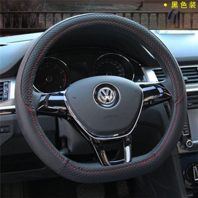 

Car Leather Steering Wheel Cover For Volkswagen Suiteng Langyi Maiteng Tiguan L Golf 7 Weiling Polo Santana Four Seasons