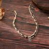 Stainless Steel Sun Pendant Coconut Shell Bead Necklace
