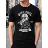 Men's Funny Stay Cool Too Old To Care Graphic Tee Short Sleeve Crew Neck Casual T-Shirt For Summer Streetwear And Daily Wear