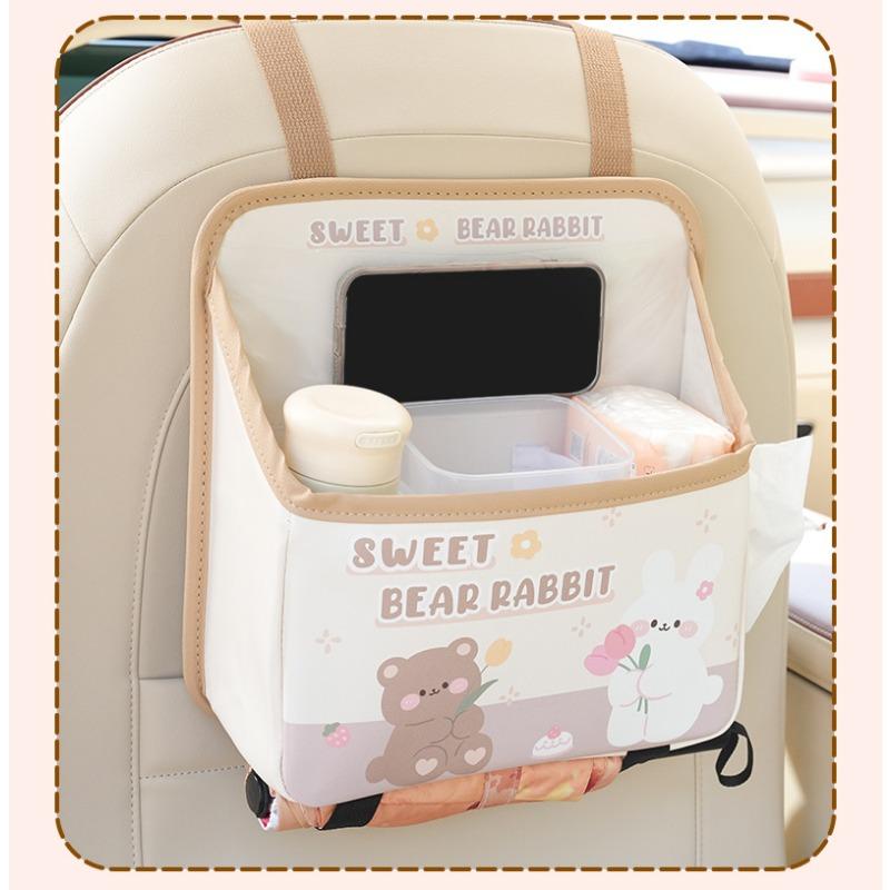 Car Back Seat Organizer Multifunctional Car Storage Bag Large Capacity Car Tissue Holder Storage Bag