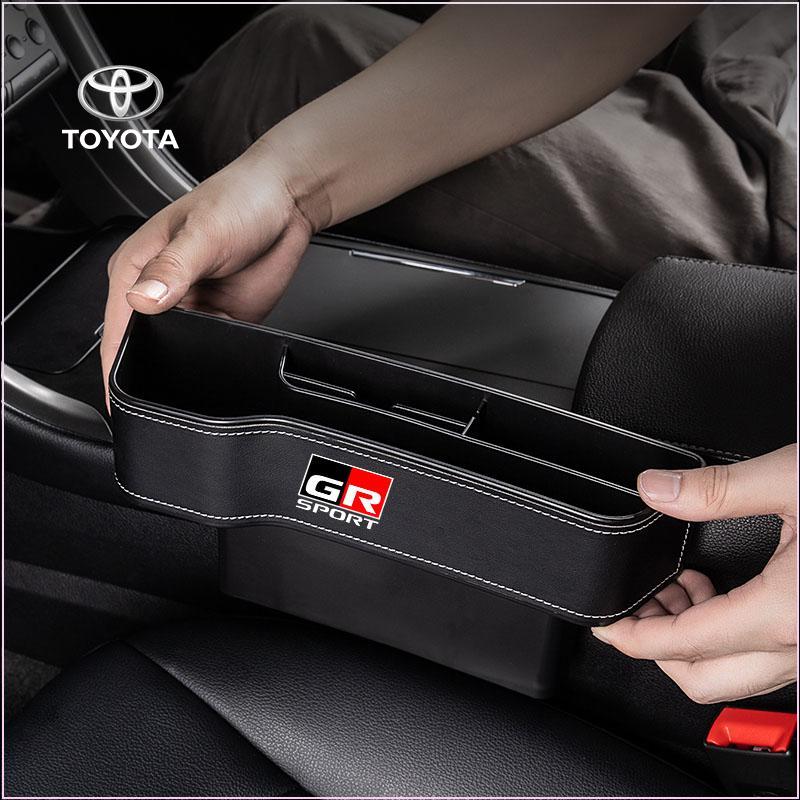 2pcs Car Seat Organizer Crevice Storage Box Gap Slit Car Accessories for Toyota Trd Gr RAV4 Camry Highlander Corolla Yaris Chr Auris