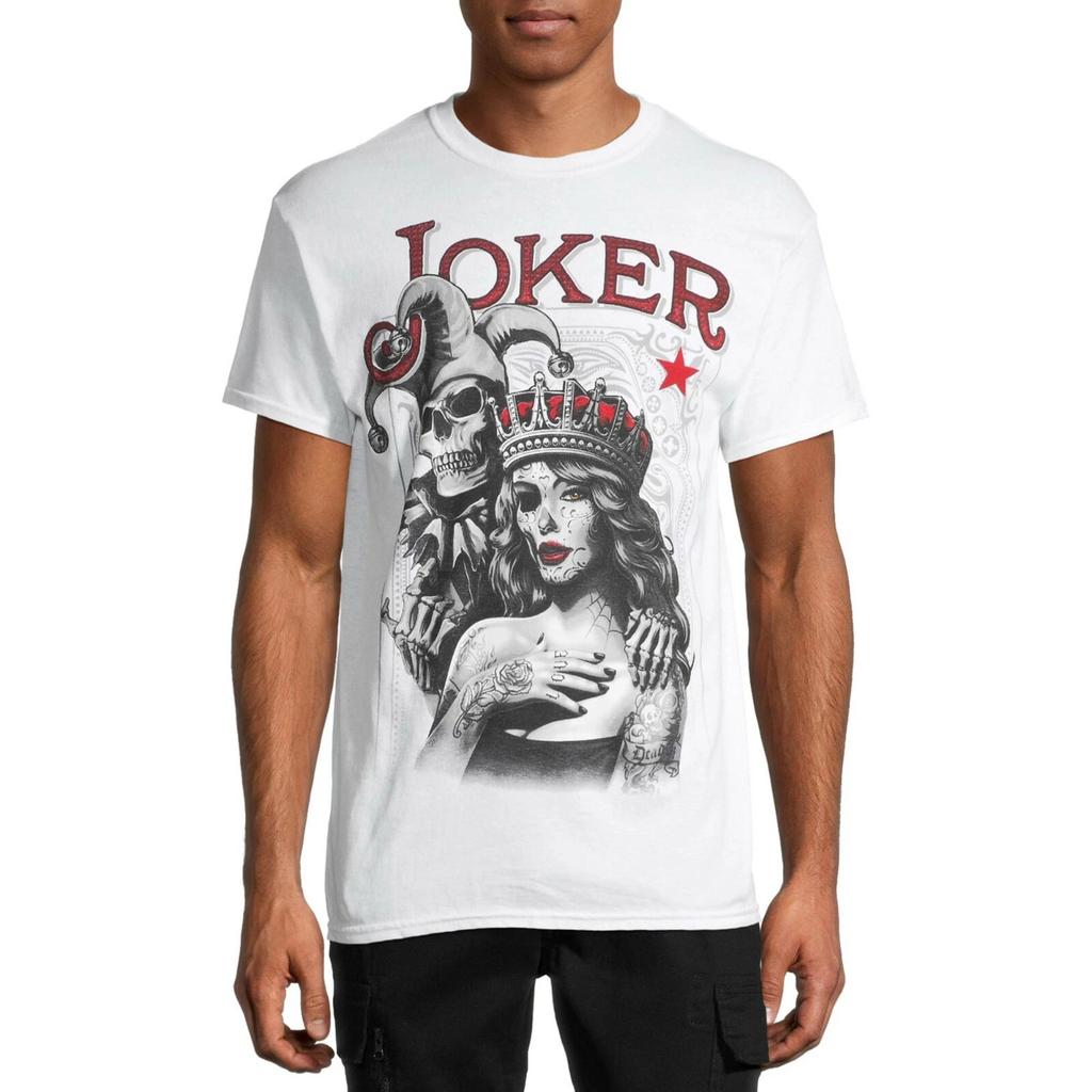 Spilla Joker Schizzo Camicia Bianca Uomo Nuova S,M, XL