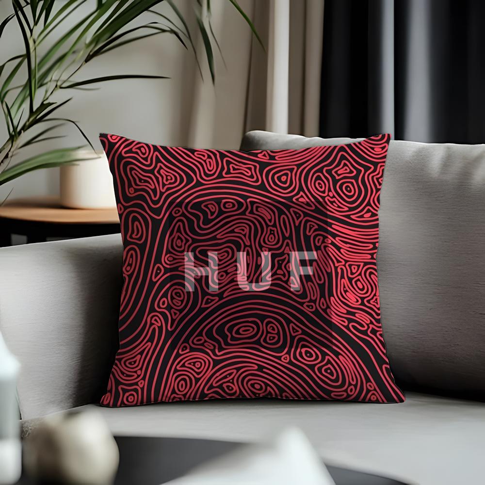 Hot Hhufable Cushion Cover Antidustmite Pillowcase Invisible Zipper Silky Short Plush Sofa Cushion Cover