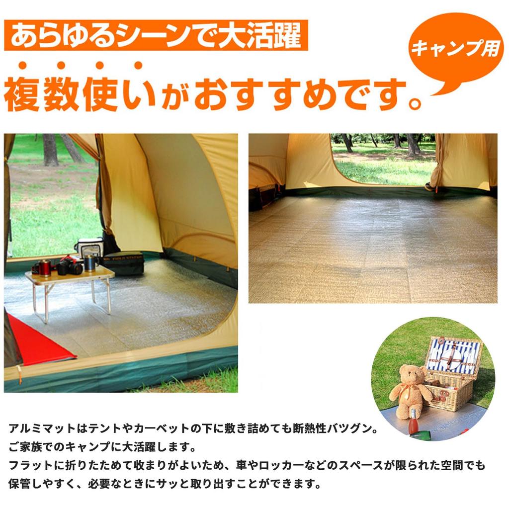 SCIVEI Leisure Silver Thick Aluminum Picnic Camping Mat Inside X Heat Shield Heat Cold Disaster Storage Bag Cherry Blossom Sports Sleeping In the