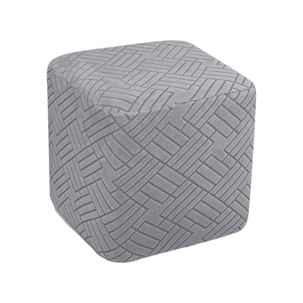 Full Coverage Ottoman Covers Geometric Jacquard Furniture Slipcovers Sofa Footstool