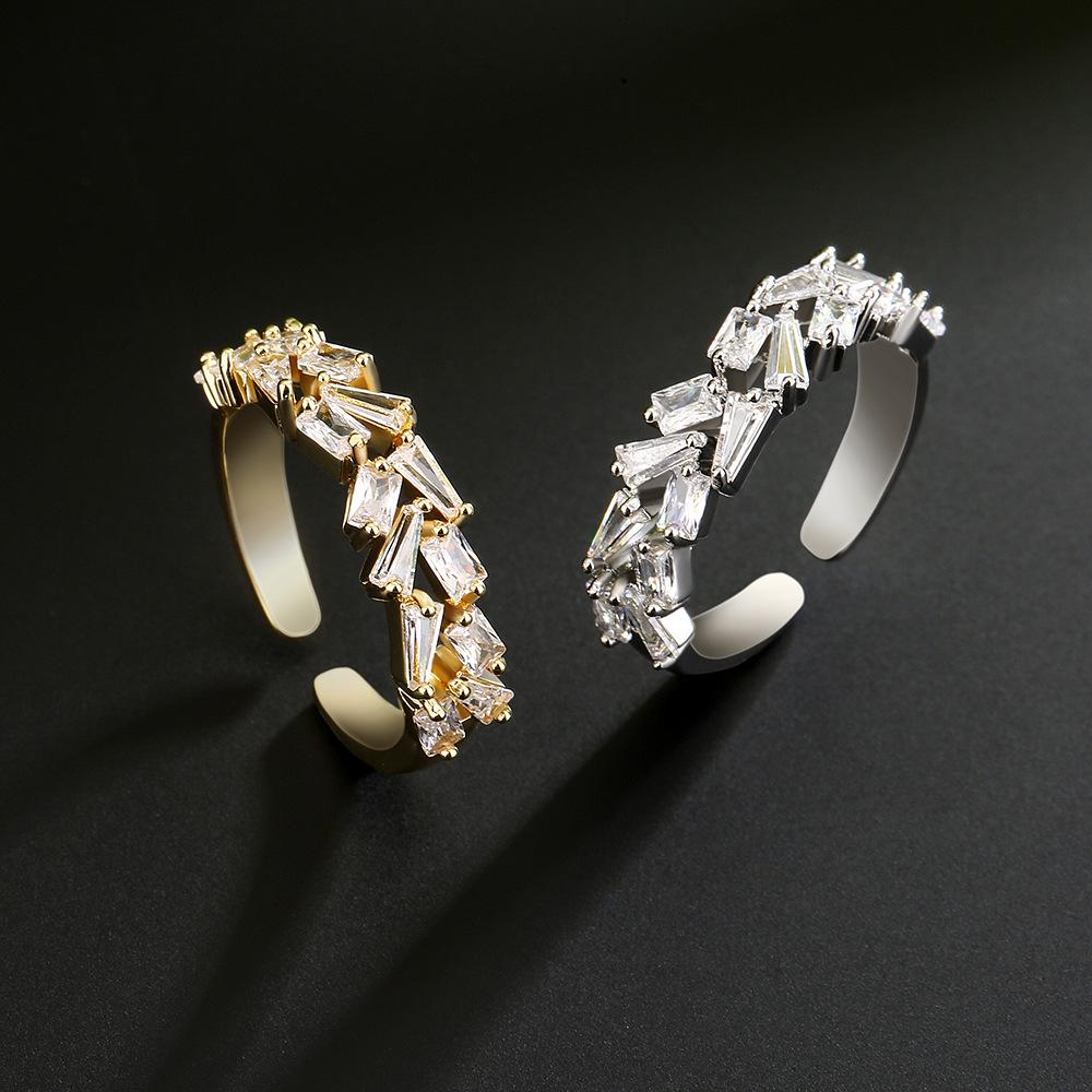 Exquisite Women's Adjustable Geometric Zirconia Ring
