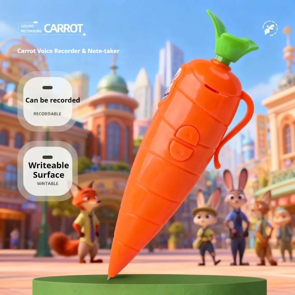 Judy Carrot Voice Recorder Pen Gary Zootopia Cute Cartoon 2 In 1 Portable Ballpoint Pen Recording Toy For Kids Play School Use