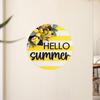 Yousheng Lemon Welcome Door Sign for Front Door, Hello Summer Wooden Hanging Sign, Farmhouse Rustic Round Wall Plaque for Entryway, Kitchen, Patio,