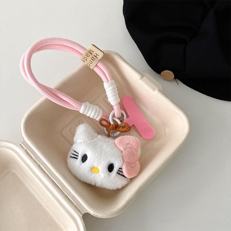 

Cartoon Plush Kt Wool Doll Pendant, Mobile Phone Lanyard, Keychain, Women S Cute Schoolbag Lanyard, Wristband, Portable Rope.