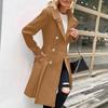 Women's Solid Color Thick Long  Sleeve Fashion Coat Jacket