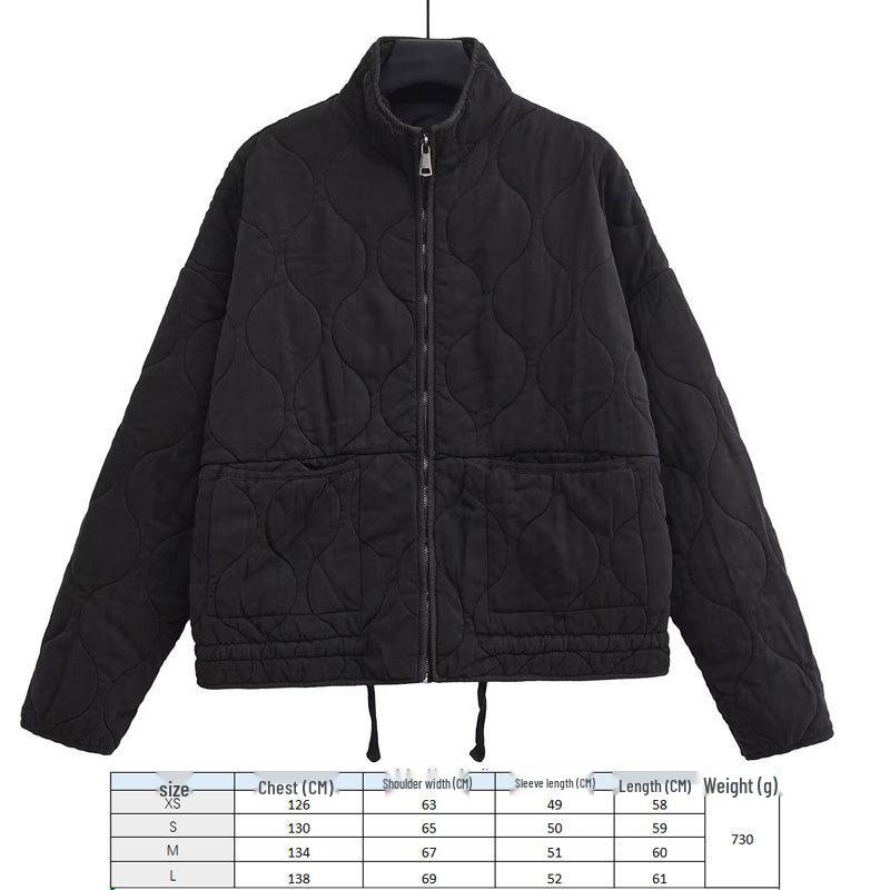 Giacca Trapuntata in Cotone da Donna Inverno 2024 - Moda Street Style, Cappotto a Maniche Lunghe