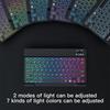 Russian Backlit Bluetooth Keyboard and Mouse, Compatible with iPad, Phones, Tablets, featuring Spanish and Arabic Layout with Seven-Color Lighting.