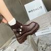 European 2025 autumn and winter new comfortable Chelsea women's heightened British style thick-soled big-headed Martin boots