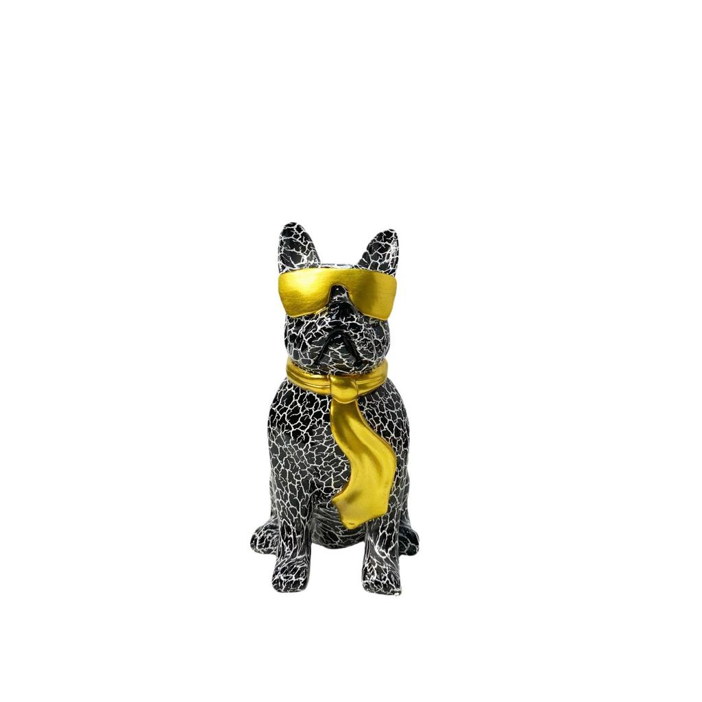 Simple Colorful Tie Dog Ornaments Living Room Entrance Desk Resin Crafts Home Decoration Supplies