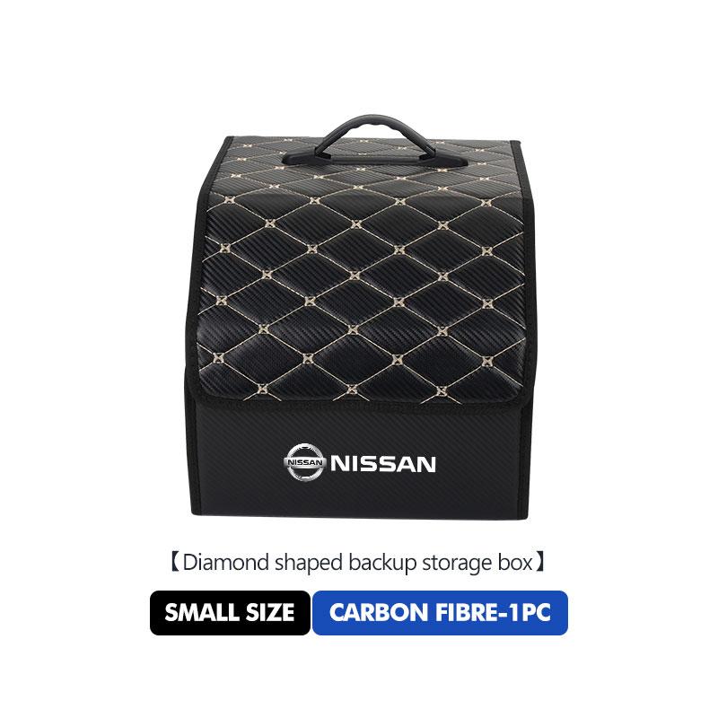 

Leather Car Organizer Trunk Box Large Capacity Storage Bag For Nissan Qashqai Juke X-Trail Patrol Navara Tiida Micra Almera