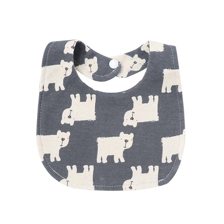 Newborn Baby Bibs Pure Cotton Double Layer Drool Bibs High Absorbency Burp Cloths For Infants Toddlers Soft Skin Friendly