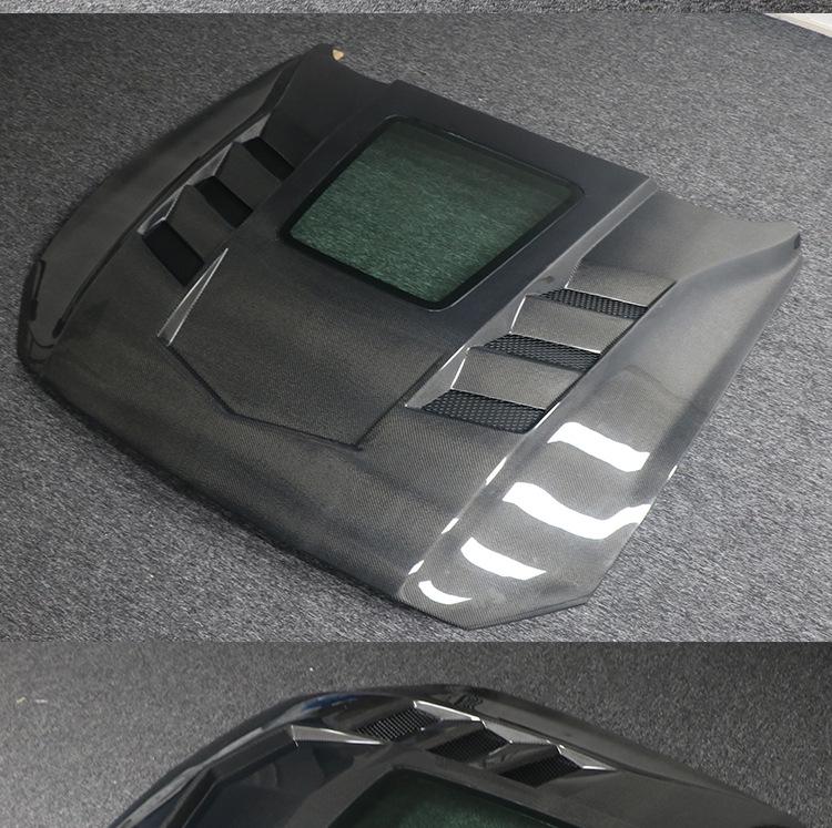Ford Mustang 18-23 Transparent Carbon Fiber Hood Cover