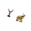 Resin Animal Sculpture Deer Elephant Figurine Decorative Ornament for Home Bedroom Shelf Desk