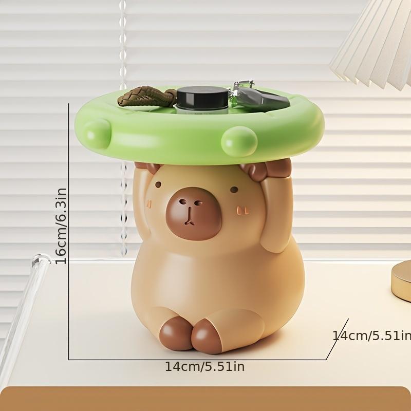 

1 шт. Милая мультяшная статуэтка капибары в шляпе из зеленого листа - Декор животного из смолы, Геометрический поднос для хранения для дома, Полки, Каминной полки, Прихожей Style-B