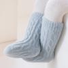 1 Pair Winter Warm Baby Mid Tube Socks Thick Soft Toddler Socks with Non-Slip Stretchy Kids Mid-Crew Thermal Socks
