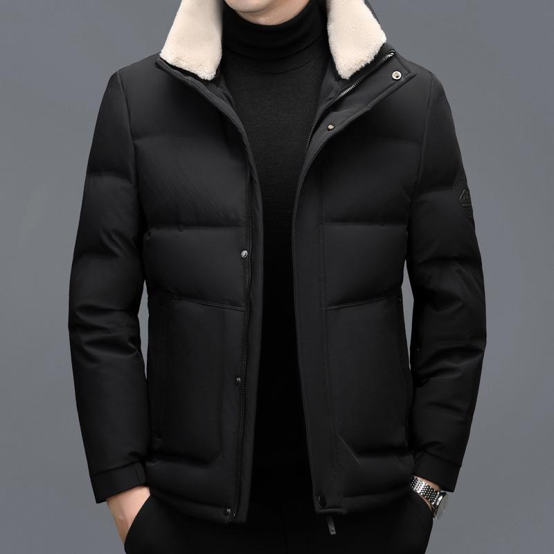 Men's Winter Thick Down Jacket - Short, Plus Size, Casual Loose Fit, 90% White Duck Down