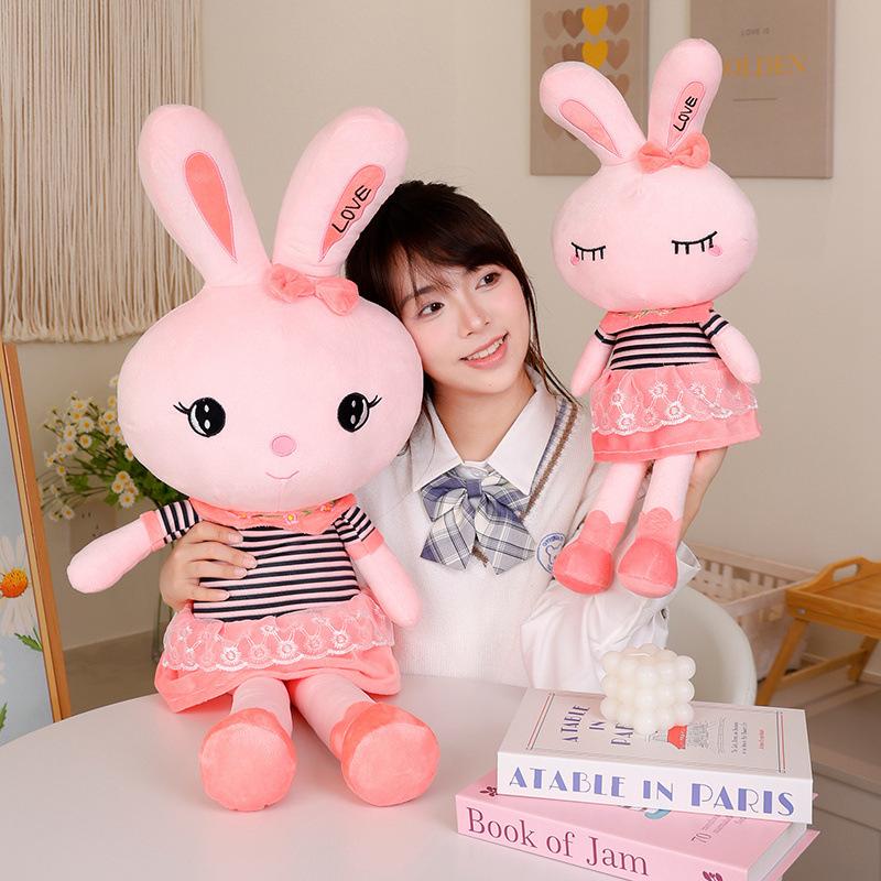 Beauty Rabbit Doll Plush Toy Children's Soothing Ragdoll Rabbit Doll Girls Bed Sleeping Large Throw Pillow