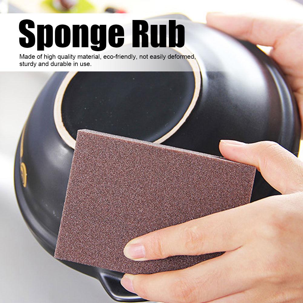 5pcs Portable Emery Sponge Brush Eraser Cleaner Kitchen Stains Rust Cleaning Washing Tool