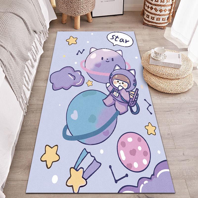 Roztomilý kreslený koberec dívka obývací pokoj koberec růžový koberec protiskluzová podlahová rohož obývací pokoj ložnice