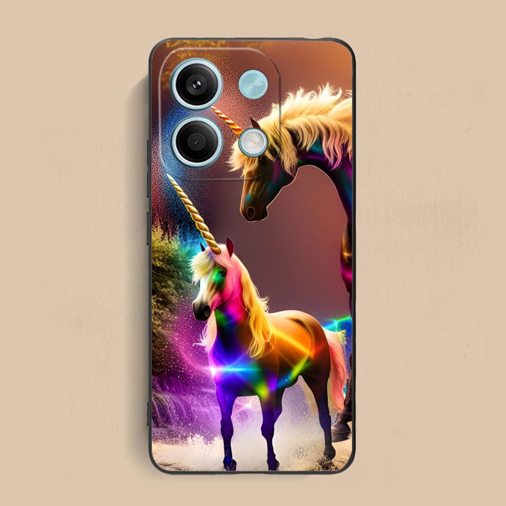 Fantasy Unicorn Mobile Phone Case for Xiaomi Redmi 15 14 13 12 A5 3 2 1 C Plus 4G 5G Colorful Printing Cover Cover Pretty Luxury