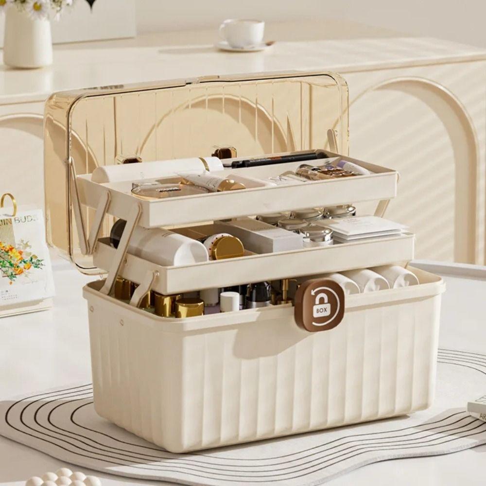 Large Capacity Medicine Box Multi-Layer Jewelry Nail Polish Organizer  Home