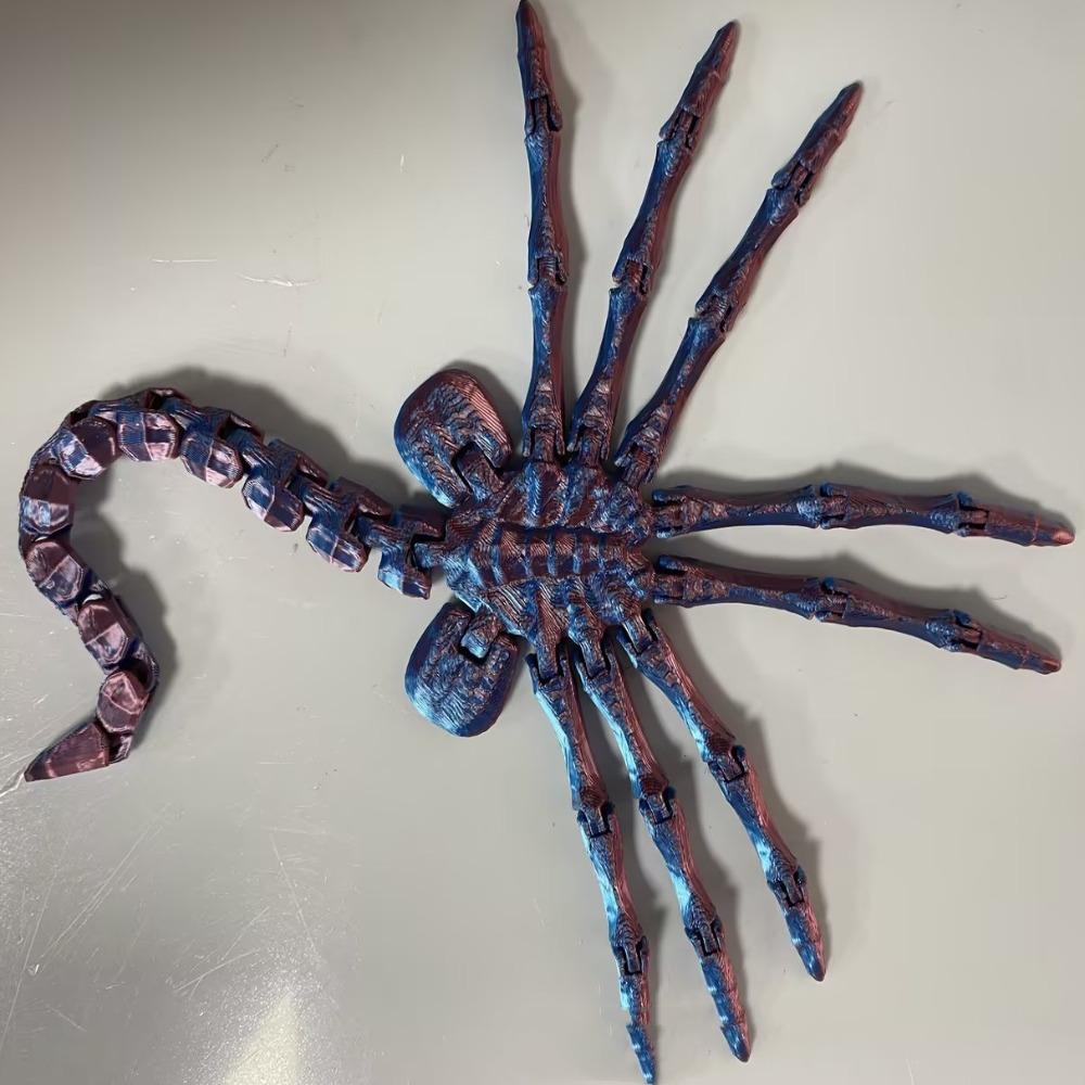 Desktop Decoration Alien Facehugger Model With Flexible Joints Animal Model