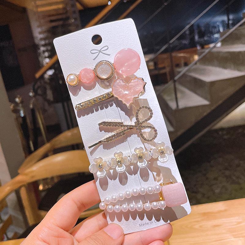 Women's Floral Pearl Hair Clip Accessory