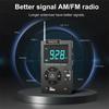 Digital AM FM Radio Portable Pocket Radio,600 mAh Rechargeable Walkman Radio with Stereo Earphone Support TF Card,Large LCD Screen and Lock Screen
