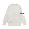 Autumn/Winter Thick V-neck Cardigan Four-Bar Knit Unisex Sweater Coat