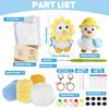 Beginner Crochet Kit with Yarn, Stuffing & Keychain – Adorable Animal DIY Craft Set + Step-by-Step Video (Compatible with All Skill Levels)